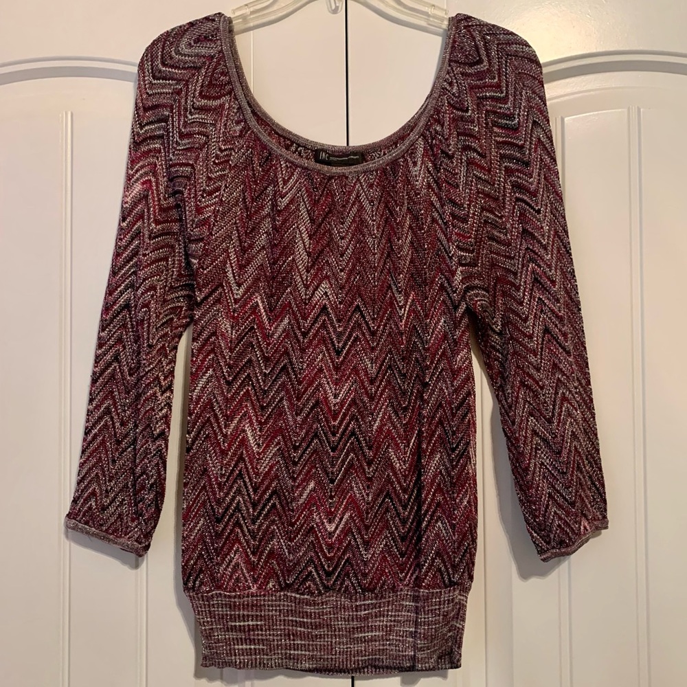 INC. Metallic Sparkly Sweater Top from Macys